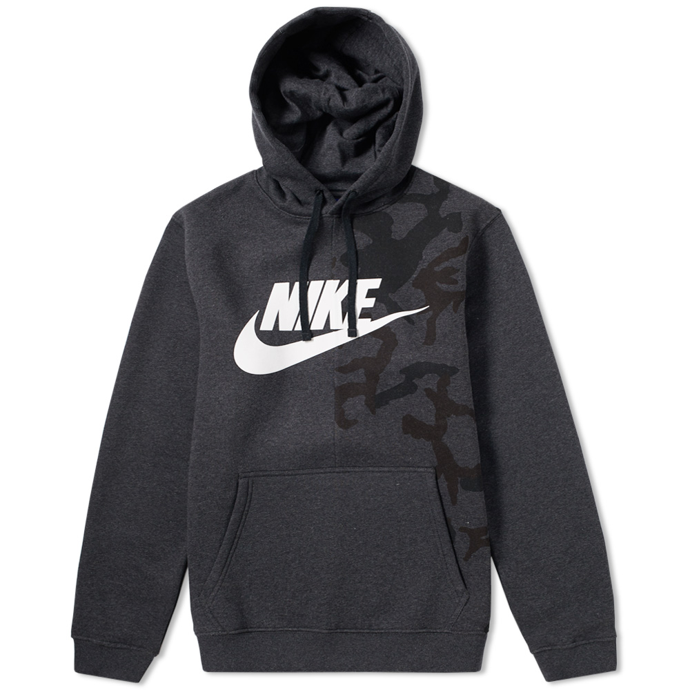 nike club aop logo hoodie