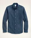 Brooks Brothers Men's Regent Regular-Fit Chambray Sport Shirt | Dark Blue