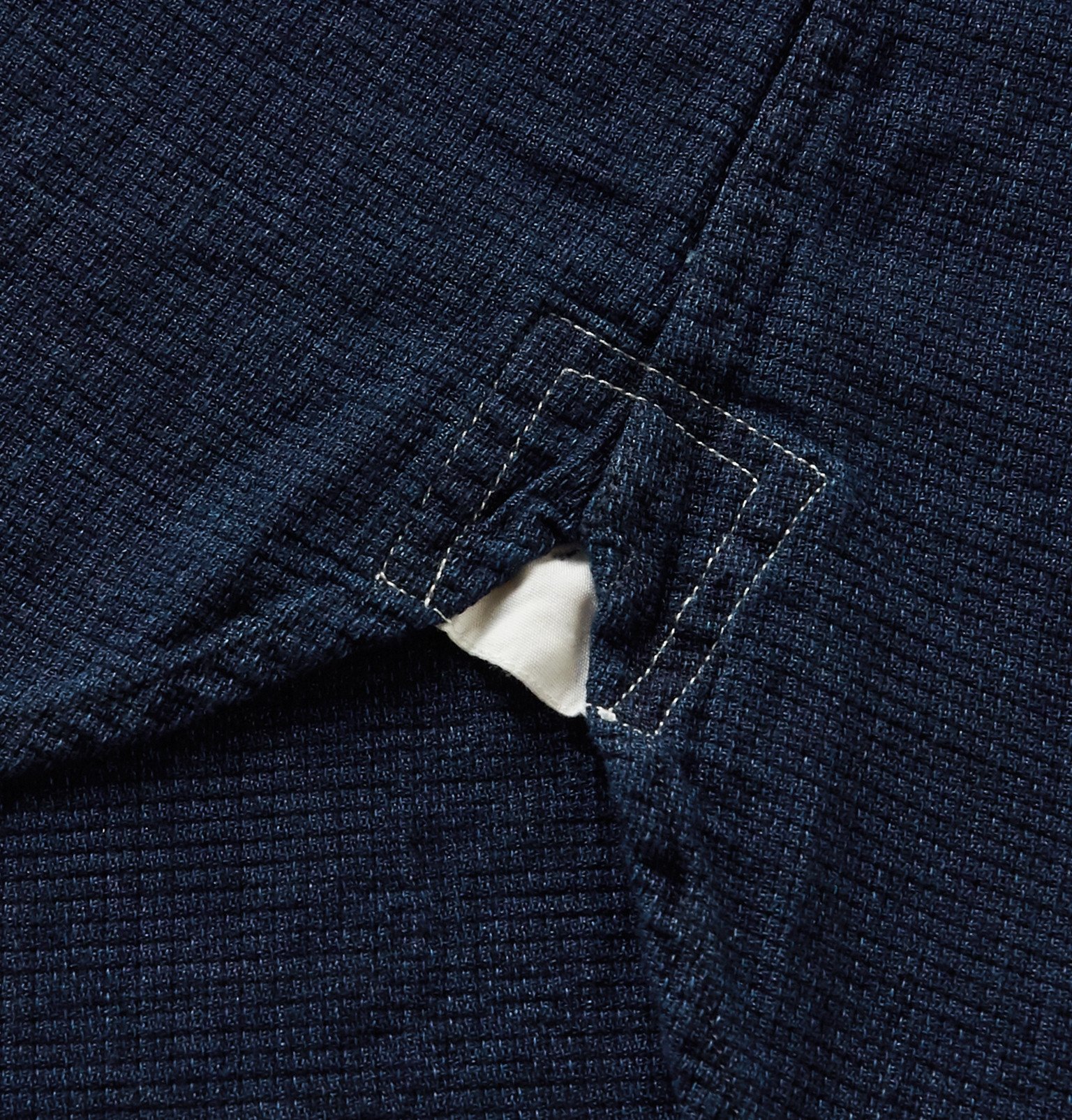 Oliver Spencer - Grandad-Collar Cotton Shirt - Blue