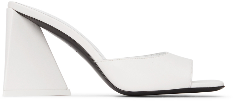 The Attico White Devon Heeled Sandals 
