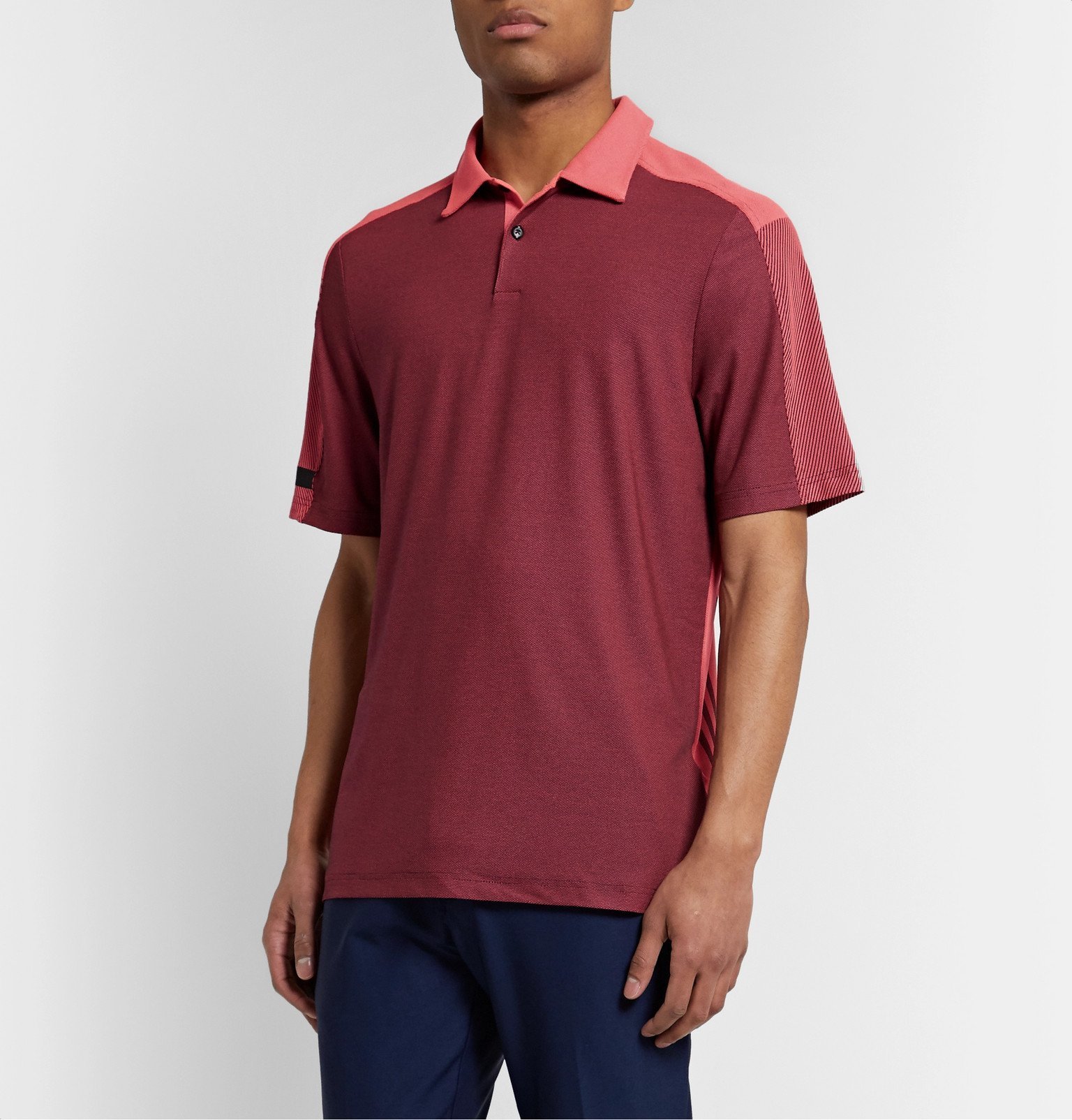 red adidas golf shirt