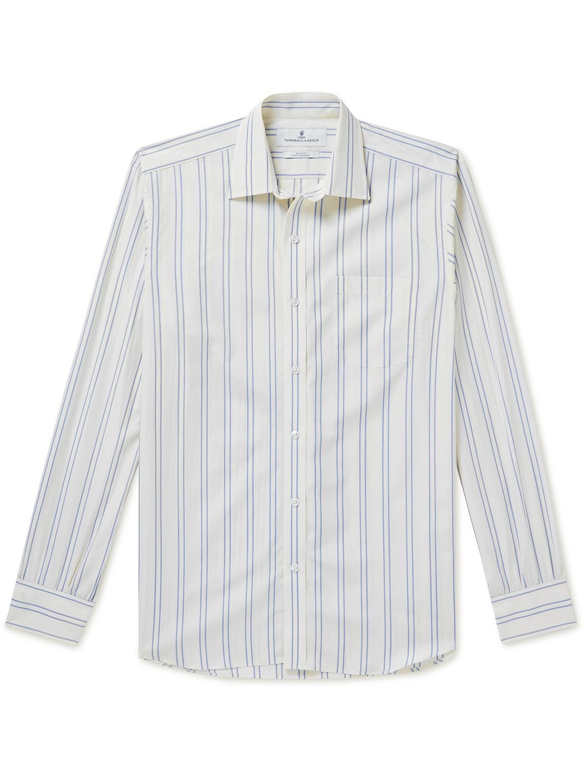 Turnbull & Asser - Striped Cotton-Poplin Shirt - Blue Turnbull & Asser