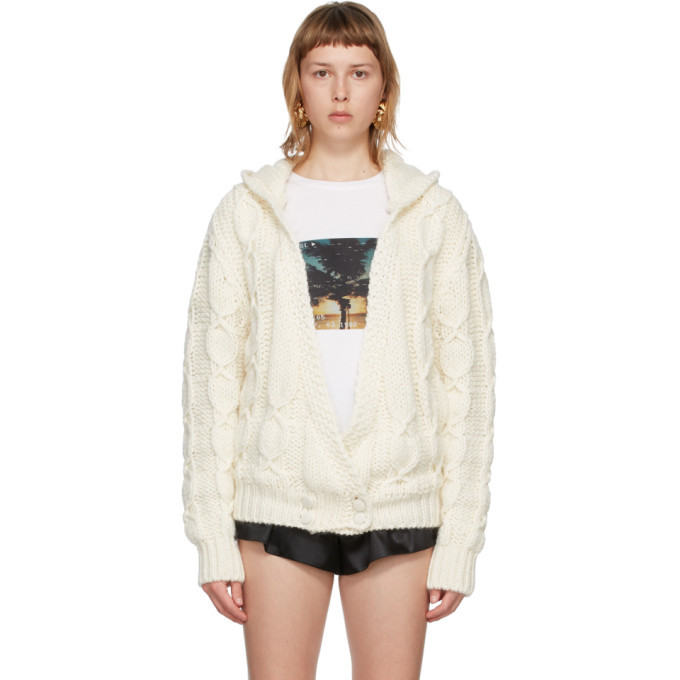 Wool Hooded Cardigan Saint Laurent