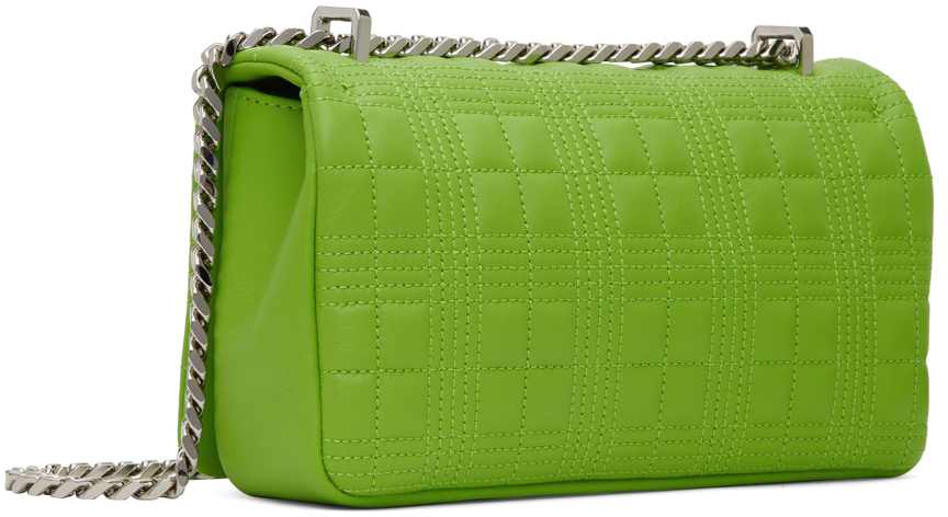 Burberry Green Small Quilted Lambskin Lola Bag Burberry