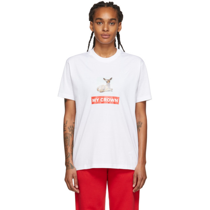 Burberry White Carrick T-Shirt Burberry