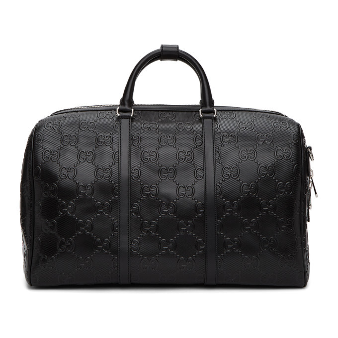 Gucci Black Gucci Signature Weekender Duffle Bag Gucci