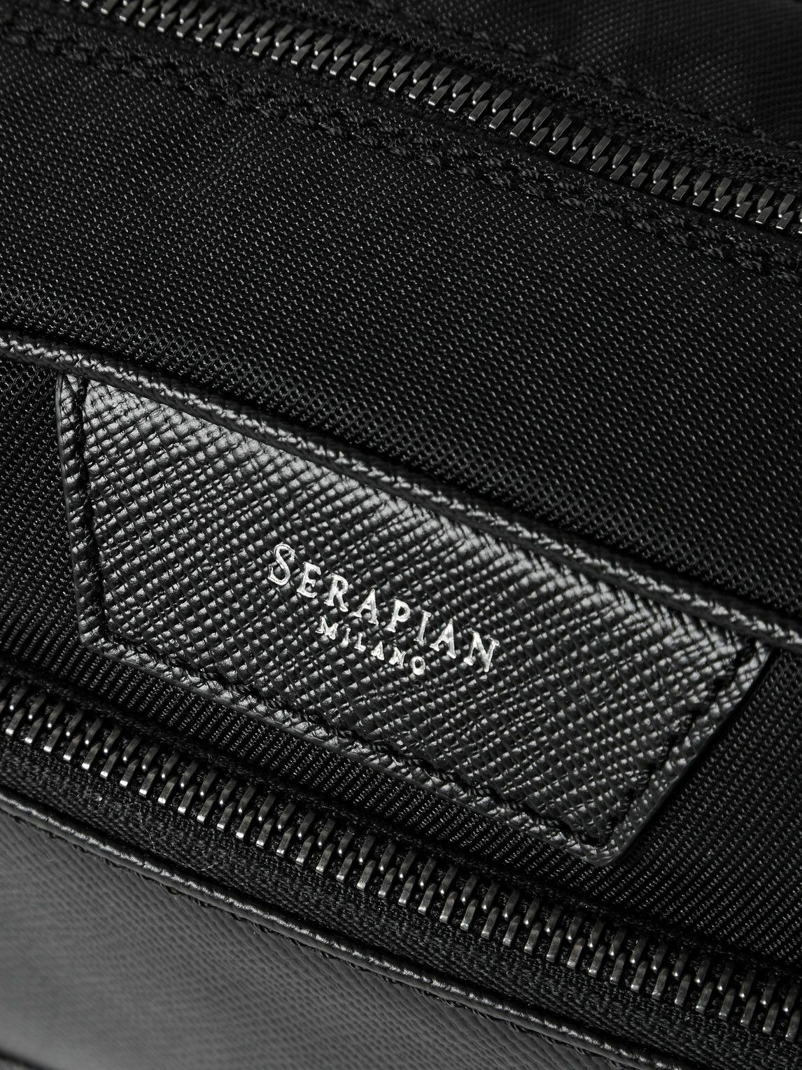 Serapian - Evoluzione Cross-Grain Leather and Twill Wash Bag Serapian