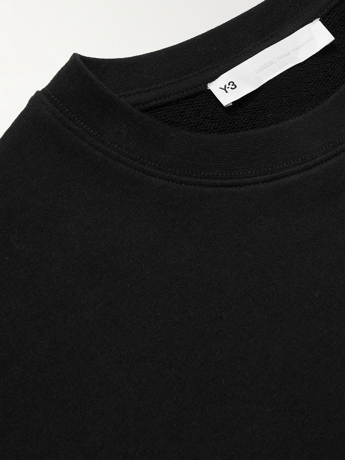 Y-3 - Logo-Print Cotton-Jersey Sweatshirt - Black Y-3 Y-3 - Logo-Print Cotton-Jersey Sweatshirt - Black Y-3