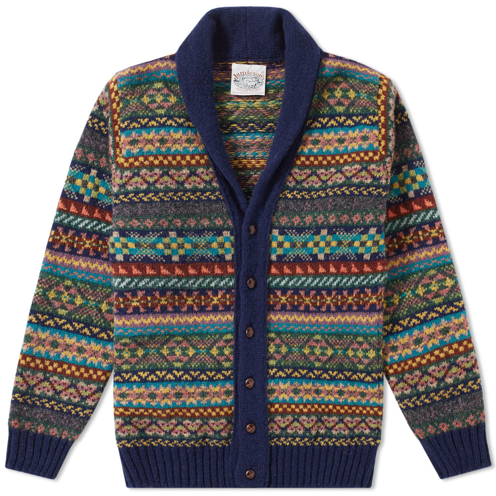 Jamieson's of Shetland Fair Isle Shawl Collar Cardigan Jamieson's of ...