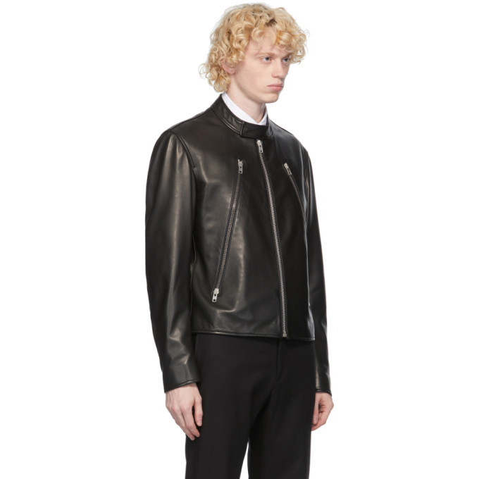 Maison Margiela Black Leather Zip Jacket Maison Margiela