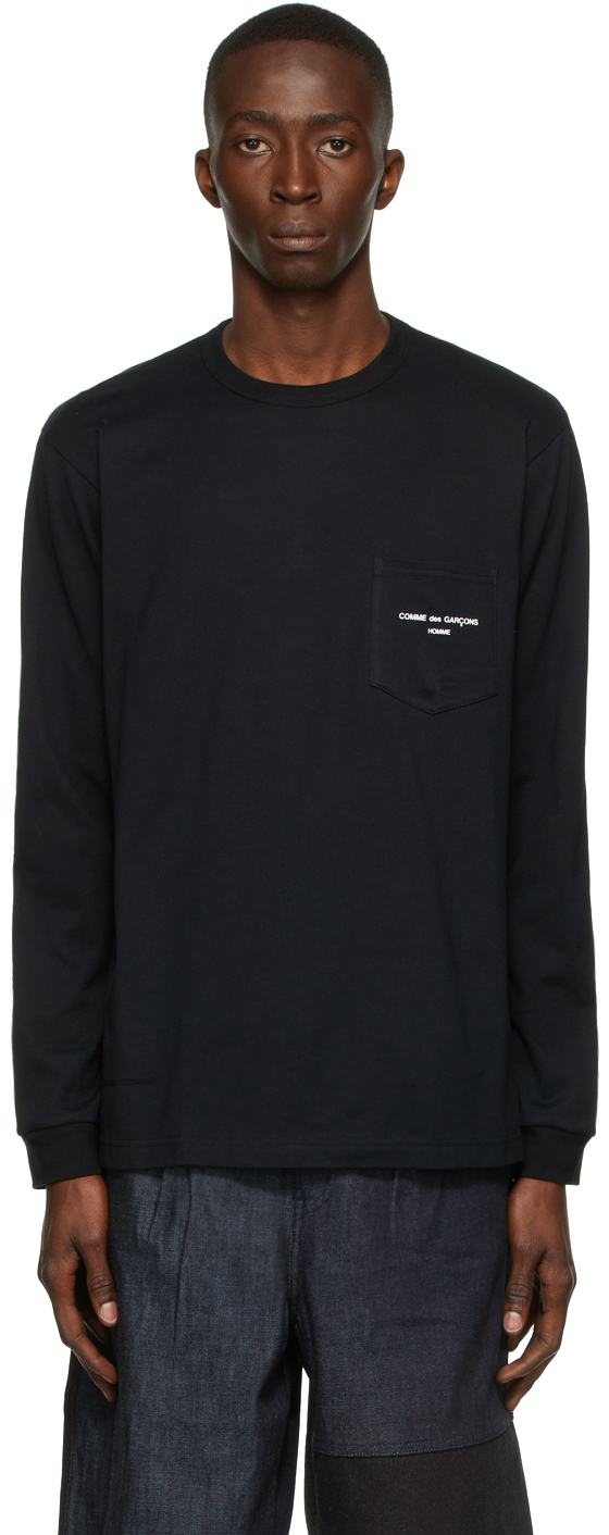 Comme des garcons homme signature logo t shirt/tee - Depop