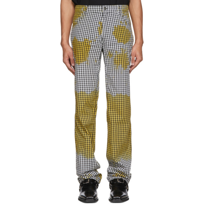 yellow gingham trousers