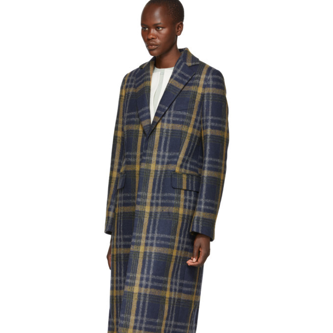 brown plaid long coat