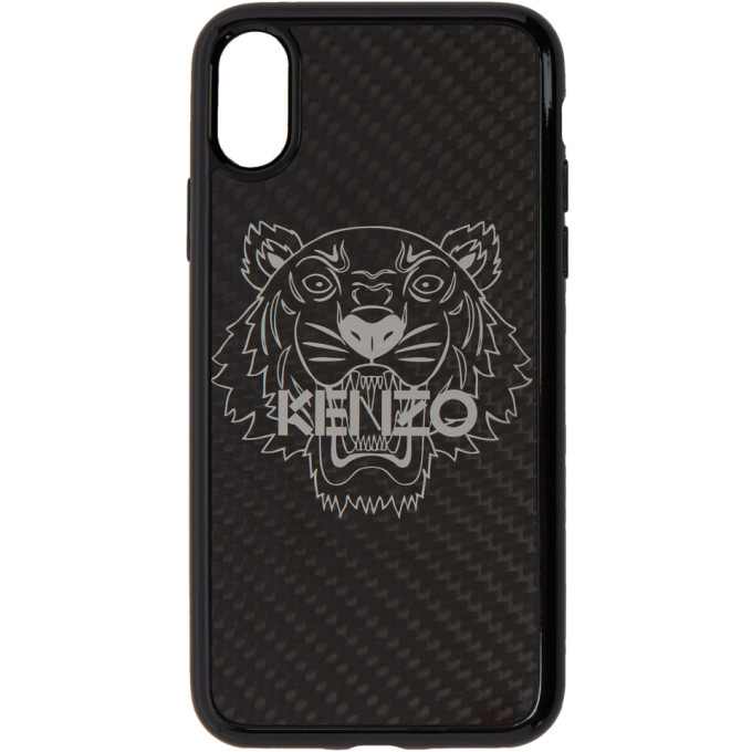 Luipaard Melodieus mouw Kenzo Black 3D Tiger iPhone X Case Kenzo