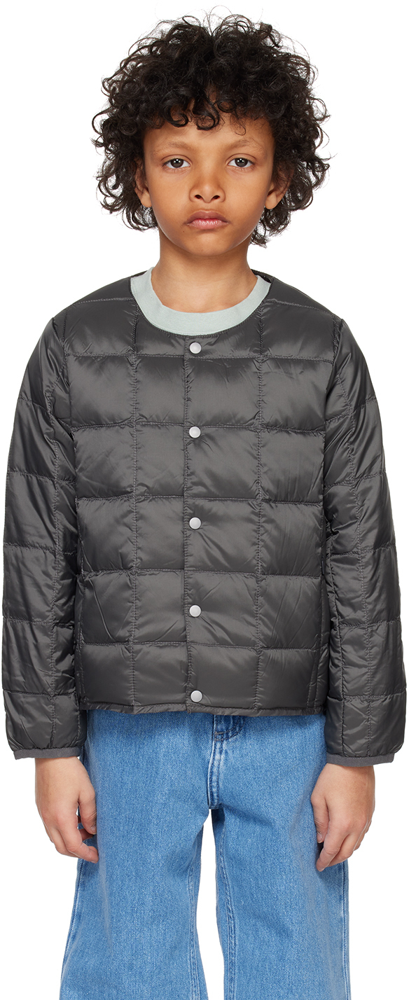 TAION Kids Gray Quilted Down Jacket Taion Extra