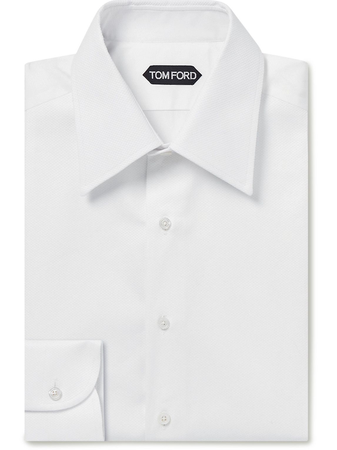 TOM FORD - Slim-Fit Bib-Front Cotton Tuxedo Shirt - White TOM FORD
