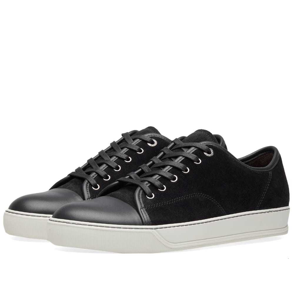 Lanvin Toe Cap Suede Low Sneaker Black Lanvin