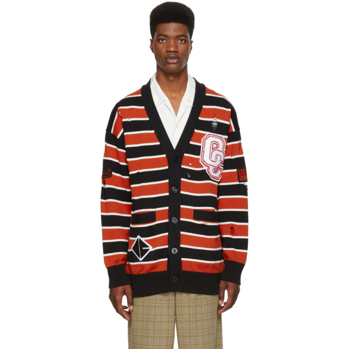 varsity stripe cardigan