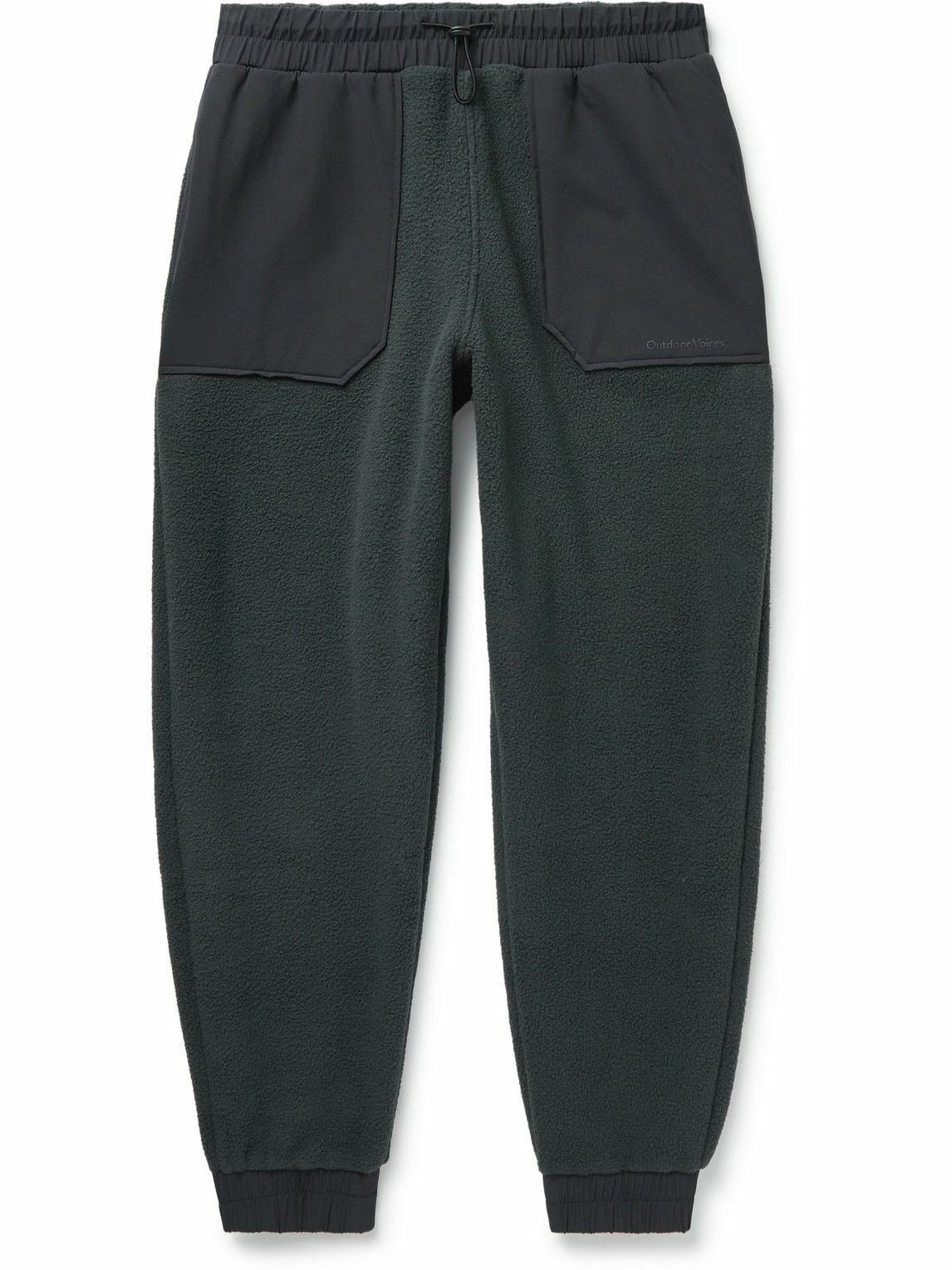 Outdoor Voices - Tapered RecTrek-Panelled PrimoFleece Track Pants - Black