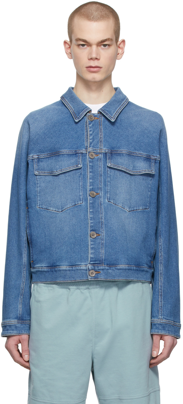 Z Zegna Blue Denim Jacket Z Zegna