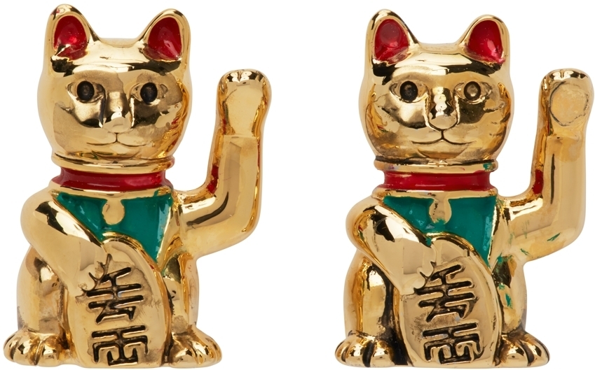 Paul Smith Silver Lucky Cat Cufflinks 
