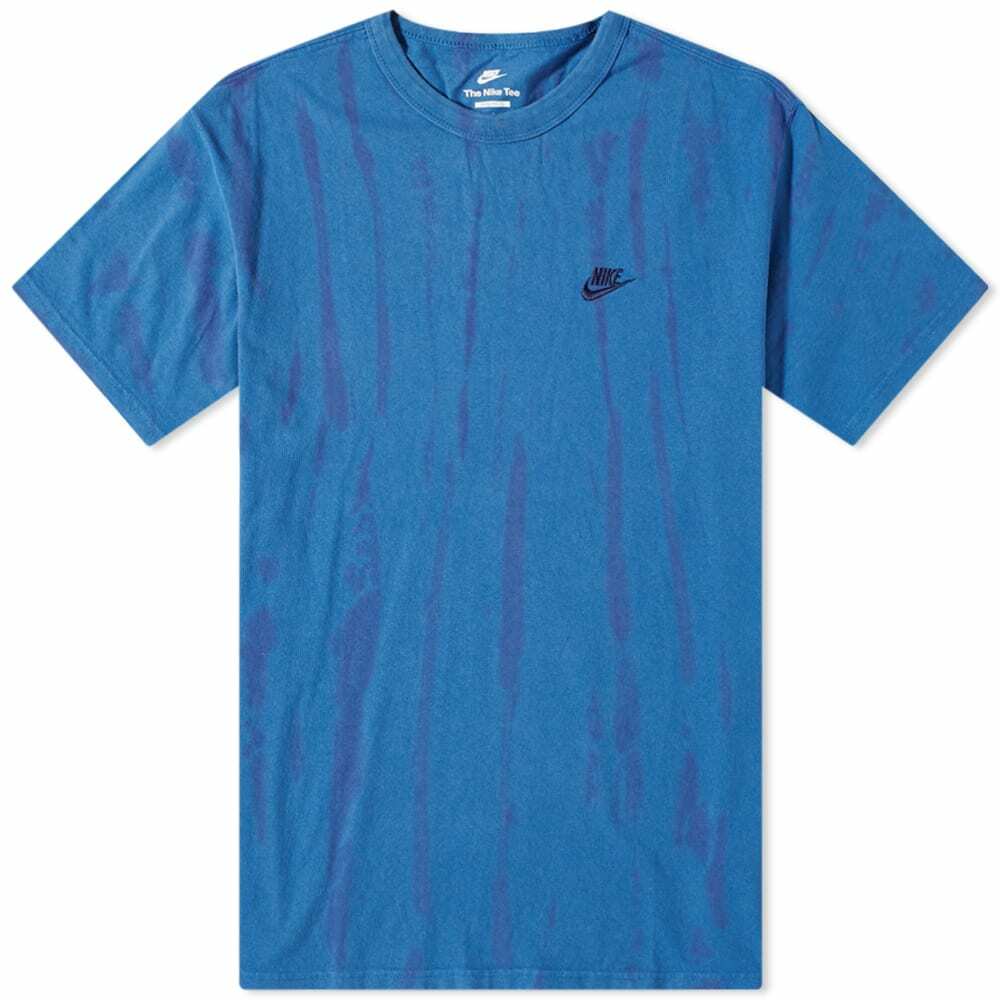 Nike Men's Premium Essentials Tie Dye T-Shirt in Marina Blue Nike