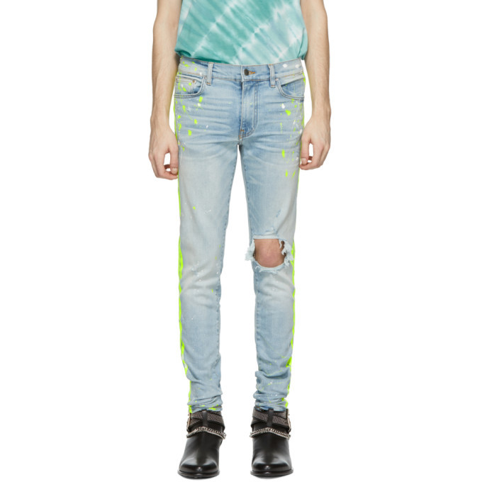 amiri broken track jeans