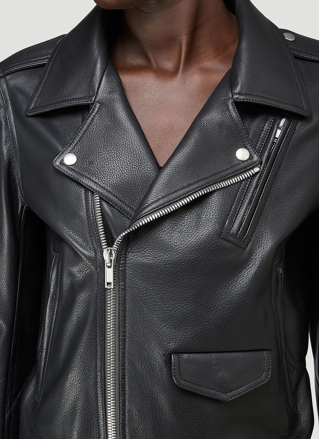 Lukes Stooges Leather Jacket in Black