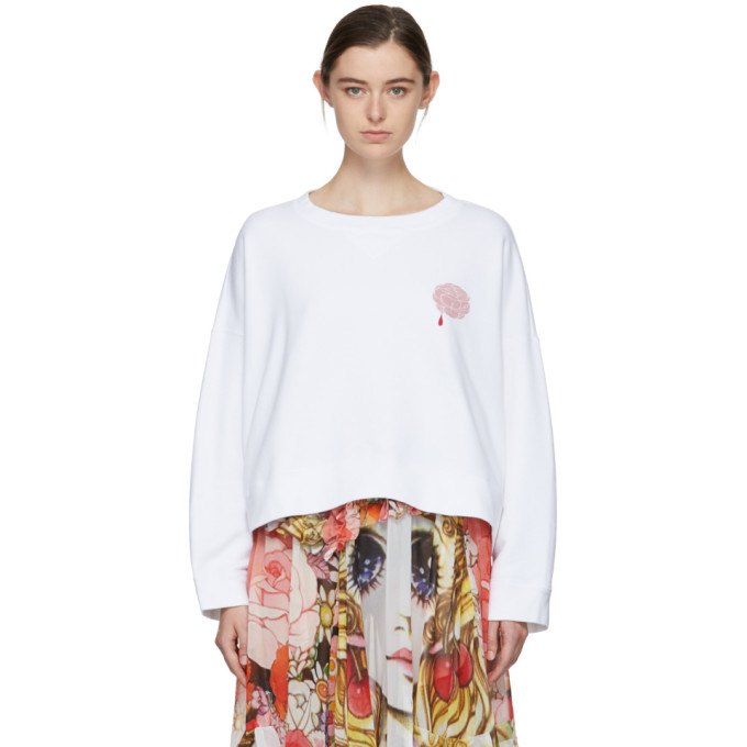 white rose sweatshirt