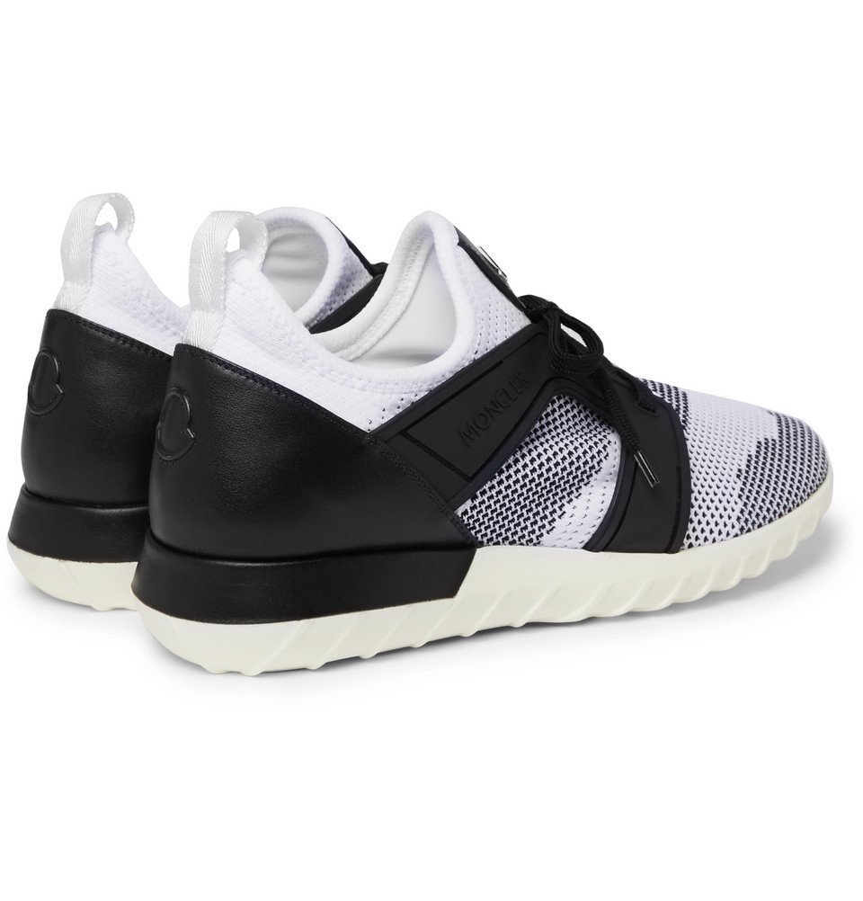 Moncler - Emilien Leather and Rubber-Trimmed Mesh Sneakers - Men ...