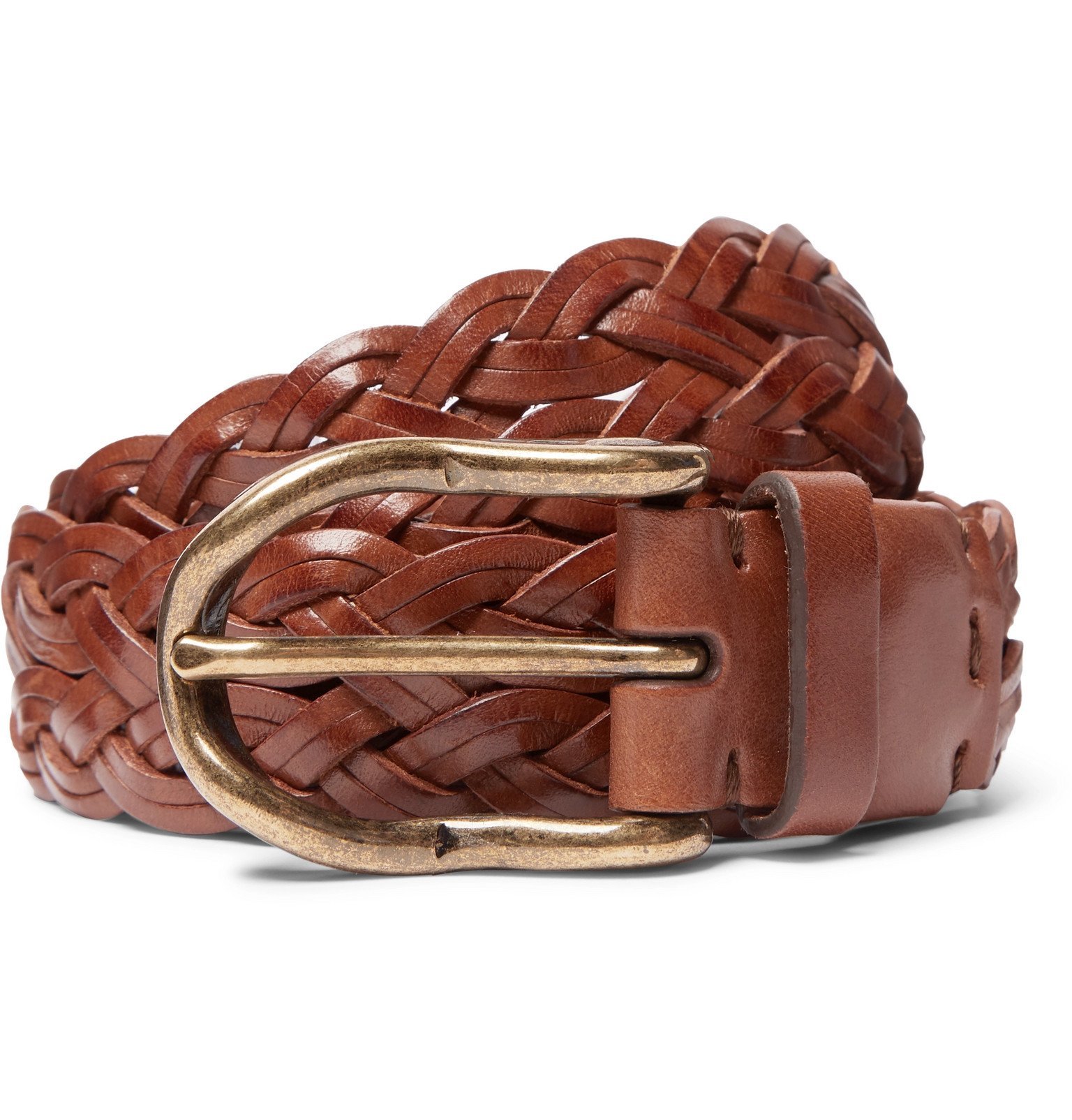 Brunello Cucinelli - 4cm Brown Woven Leather Belt - Brown Brunello ...