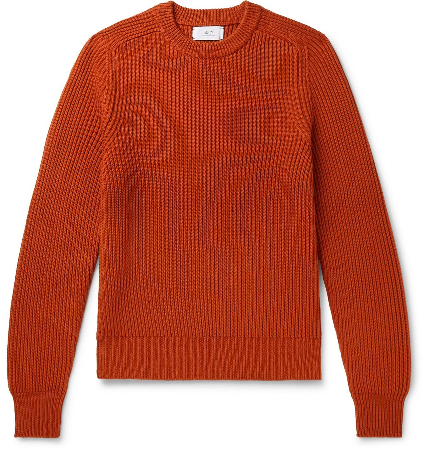 orange merino wool sweater