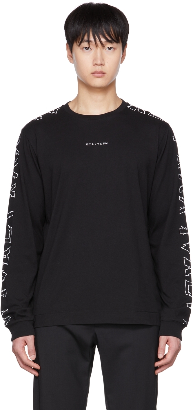 Photo: 1017 ALYX 9SM Black Graphic Long Sleeve T-Shirt