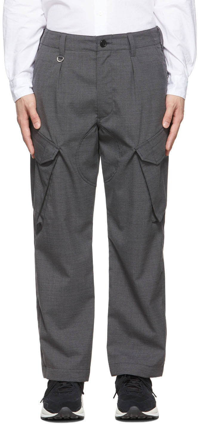 SOPHNET. Grey Polyester Cargo Pants 