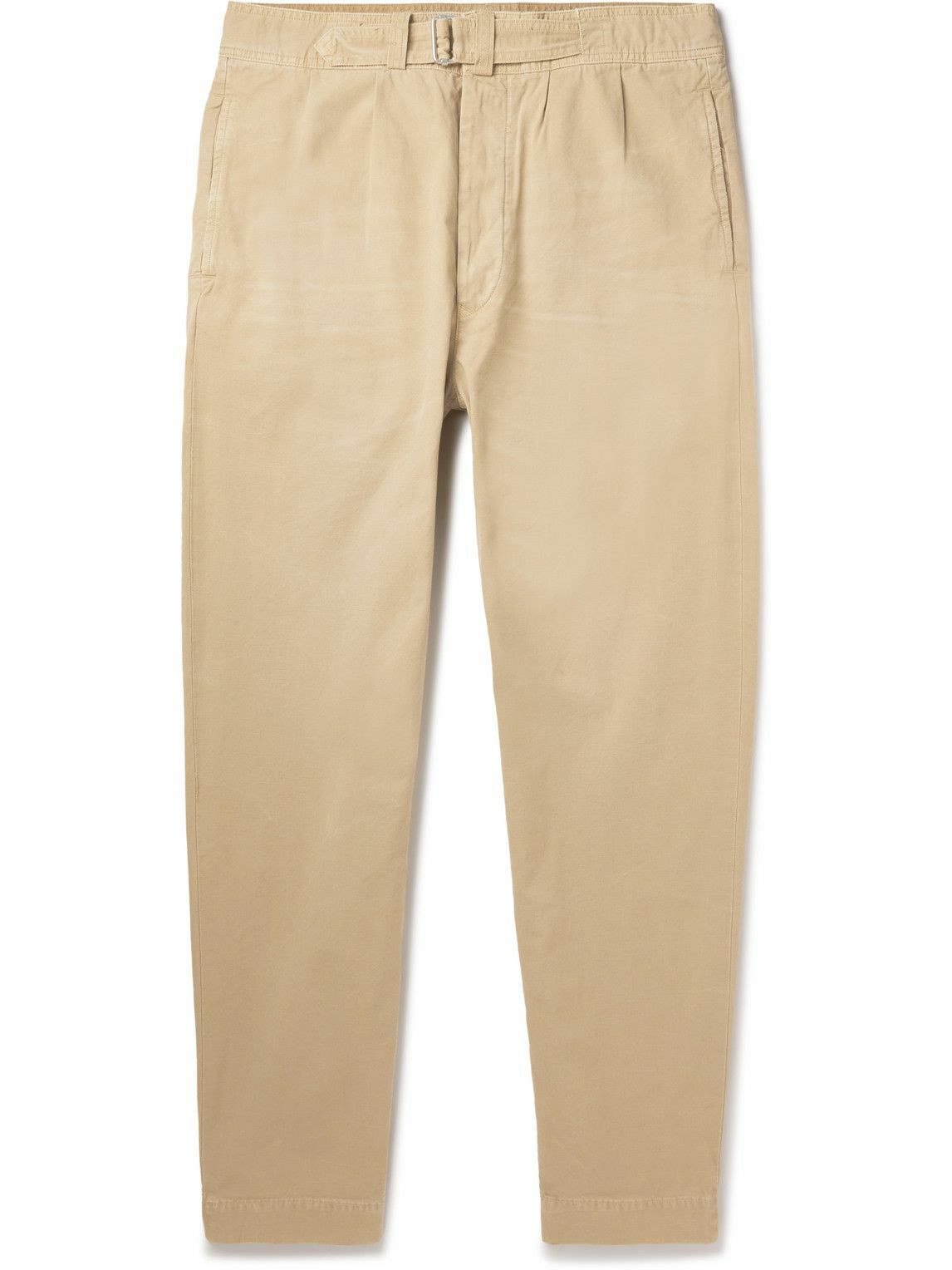 Polo Ralph Lauren - Aviator Tapered Pleated Cotton-Canvas Trousers ...