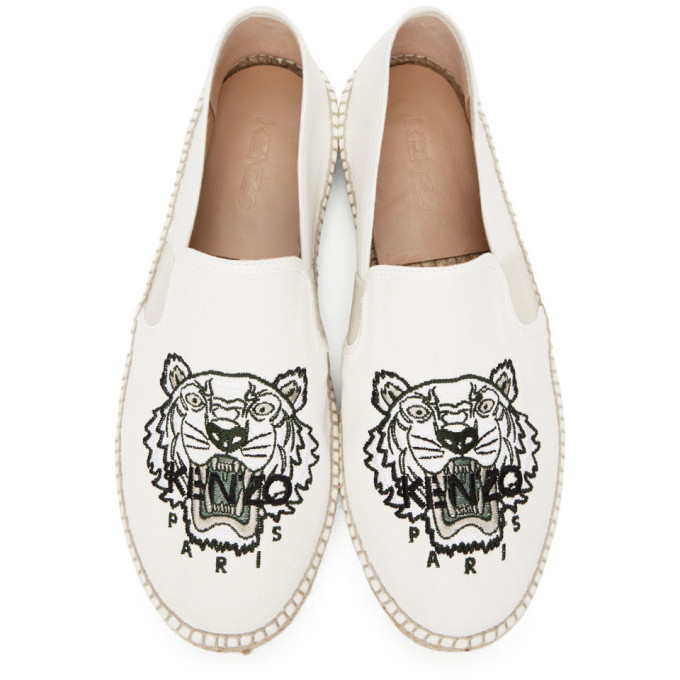 kenzo tiger espadrilles white