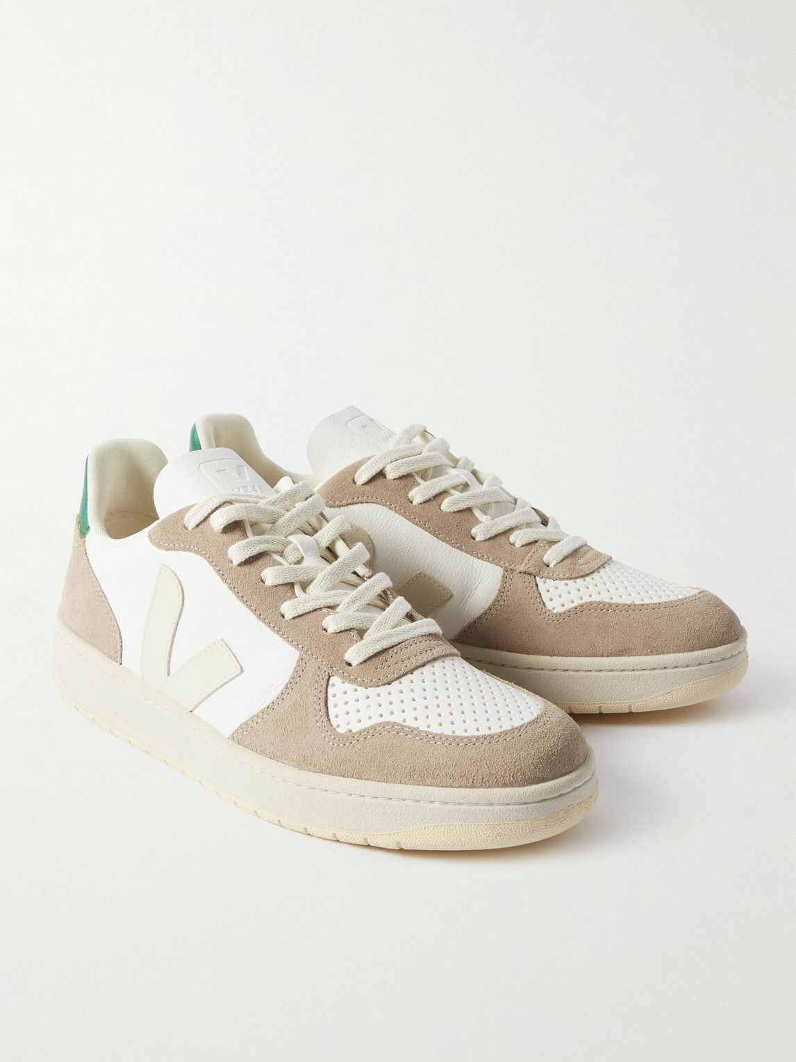 Veja - V-10 Suede and Leather Sneakers - Brown VEJA