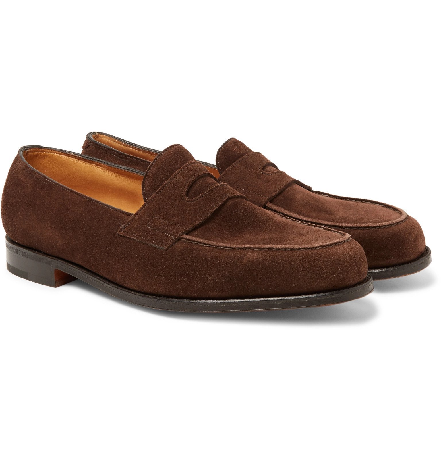 John Lobb - Lopez Suede Penny Loafers - Brown John Lobb