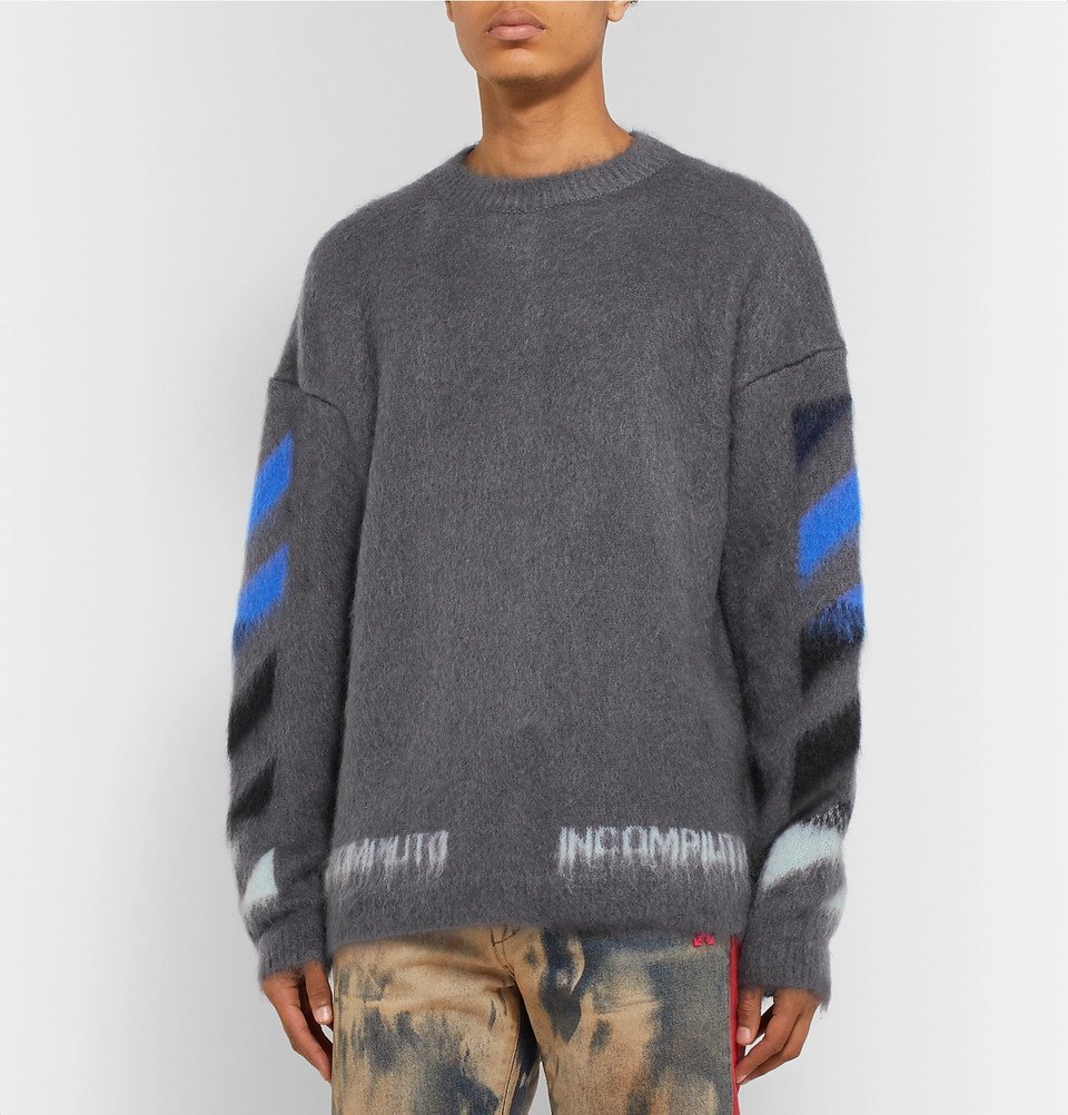 off white gray sweater