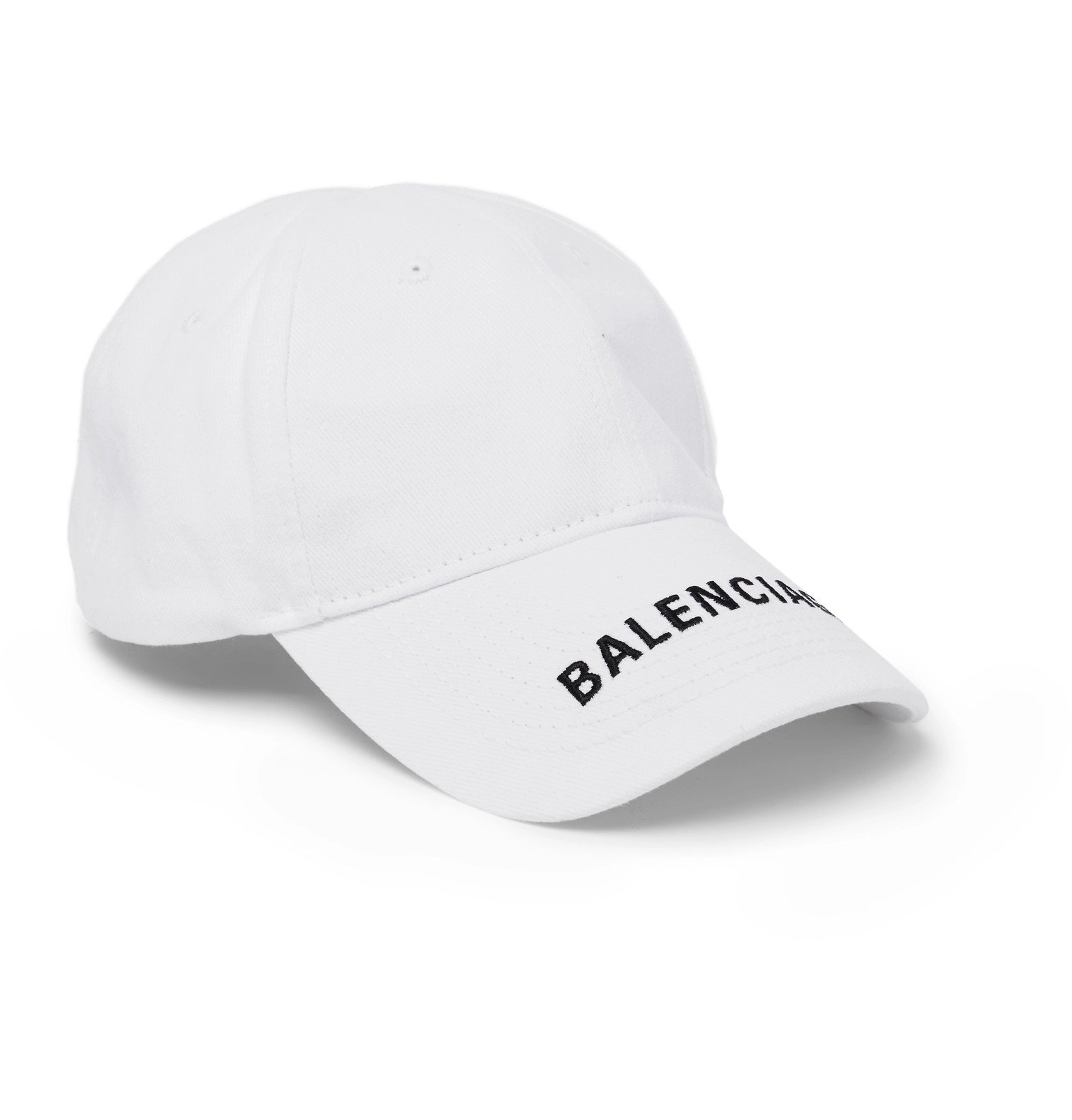 Balenciaga - Logo-Embroidered Cotton-Twill Baseball Cap - White Balenciaga