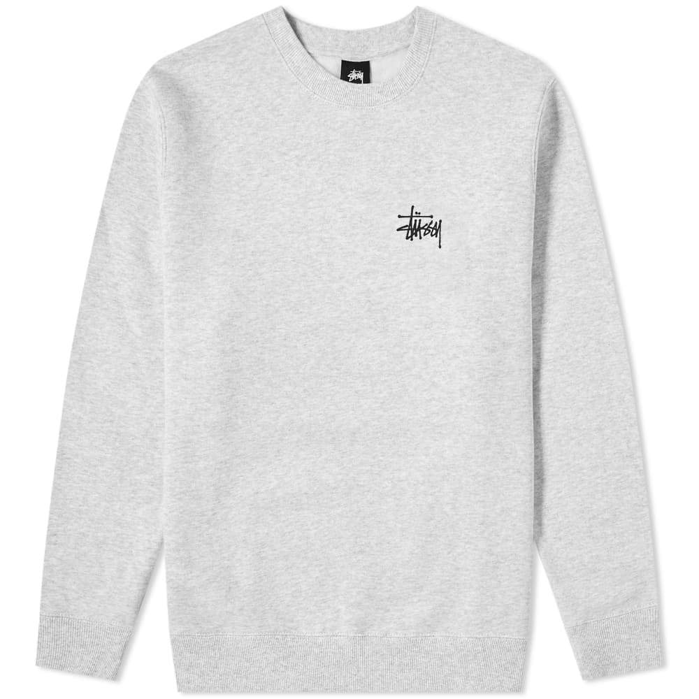 Stussy Basic Crew Sweat Grey Stussy