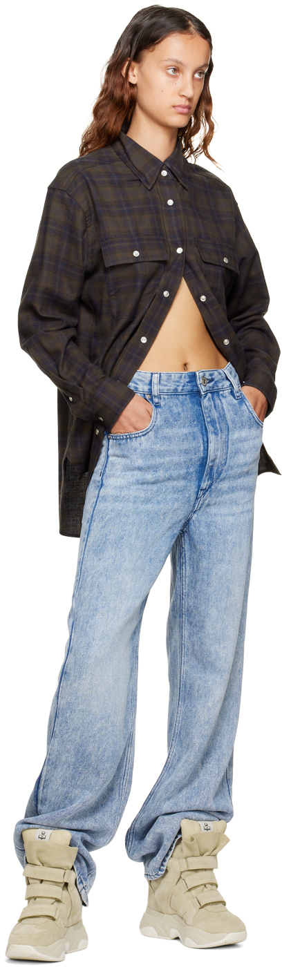 Isabel Marant Etoile Blue Tilorsya Fluid Jeans