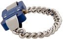 1017 ALYX 9SM Silver & Blue Classic Chainlink Bracelet