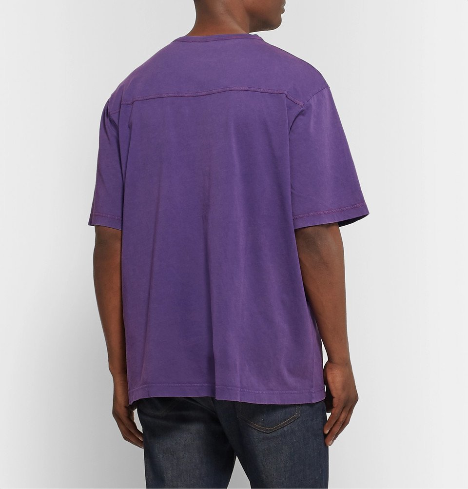 Acne Studios - Edwin Logo-Embroidered Acid-Washed Cotton-Jersey T-Shirt ...