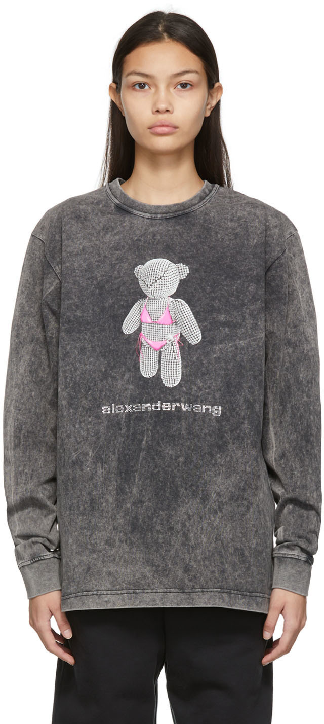 Alexander Wang Grey Long Sleeve T-Shirt 