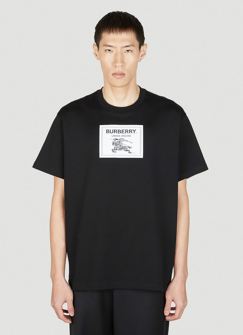 Logo Patch T-Shirt in Black Burberry