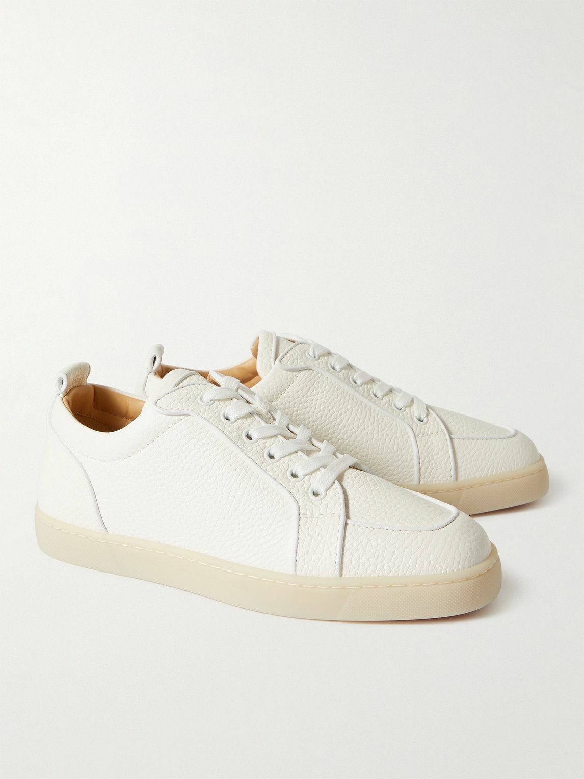 Christian Louboutin - Rantulow Full-Grain Leather Sneakers - White ...