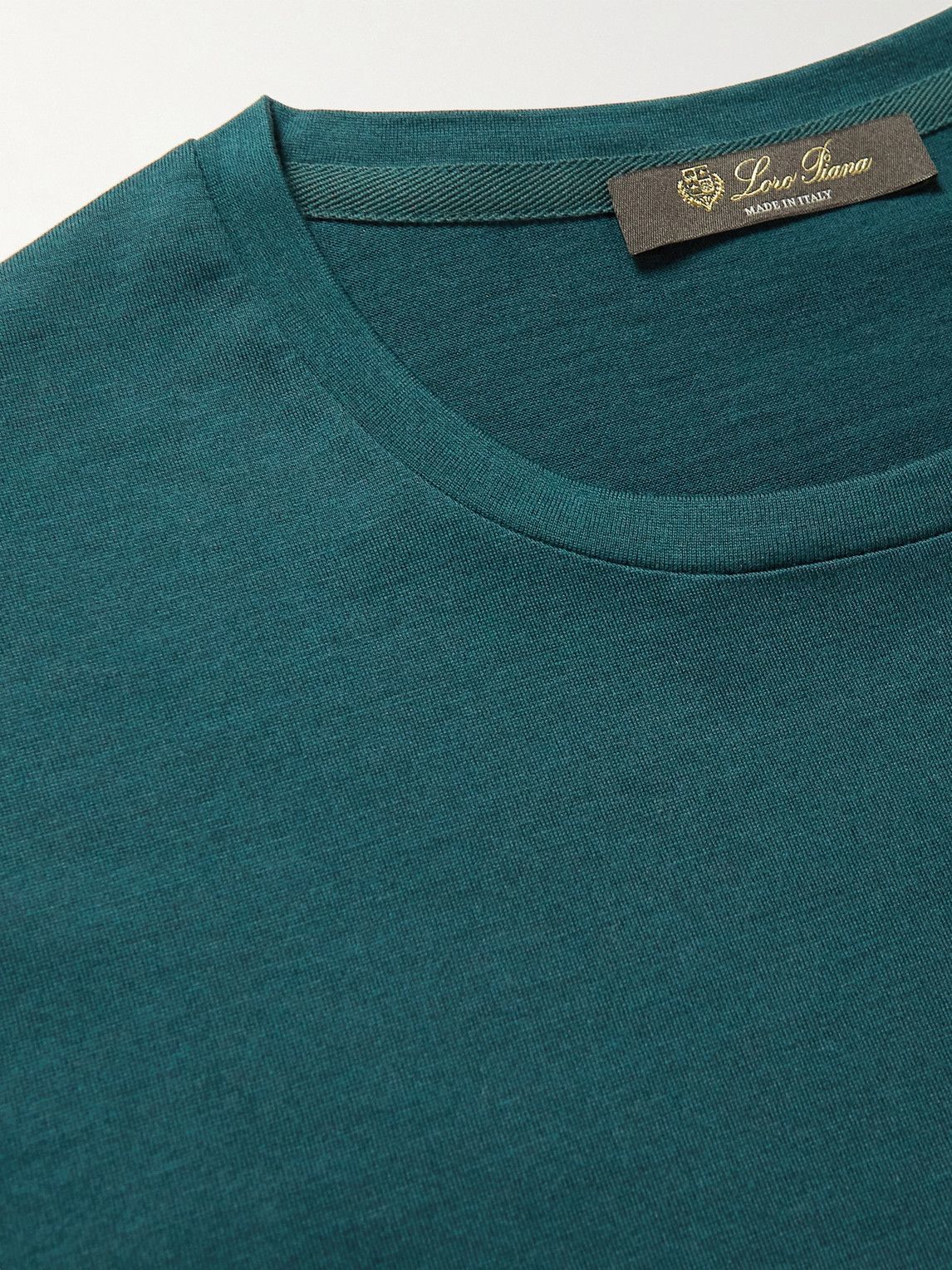 Loro Piana - Slim-Fit Silk and Cotton-Blend Jersey T-Shirt - Blue Loro ...