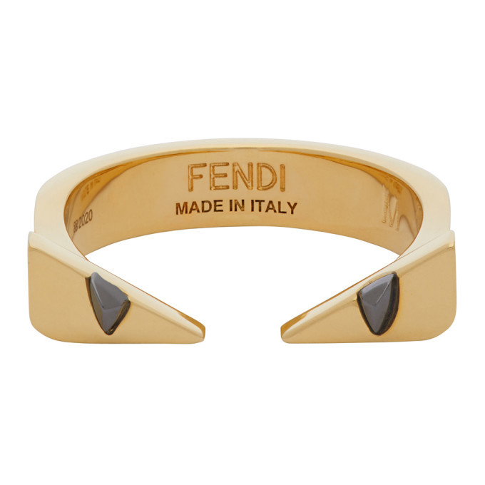 fendi gold and palladium ring