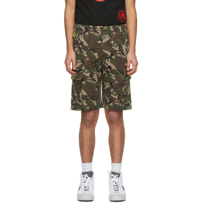 pe By A Bathing Ape Green And Brown Camo Shorts pe By A Bathing Ape